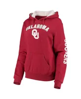 Women's Colosseum Crimson Oklahoma Sooners Loud and Proud Pullover Hoodie