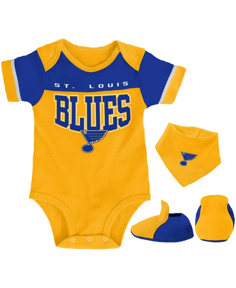 New York Mets Newborn & Infant Royal Little Champ Three-Pack Bodysuit, Bib  & Booties Set