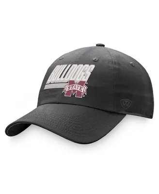 Men's Top of the World Charcoal Mississippi State Bulldogs Slice Adjustable Hat
