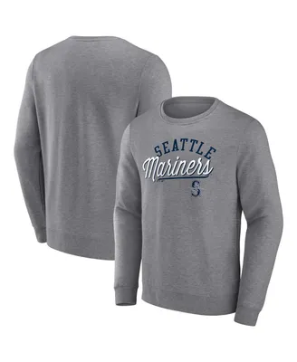 Men's Fanatics Heather Gray Seattle Mariners Simplicity Pullover Sweatshirt