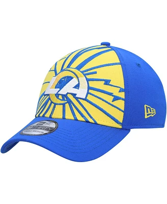 Men's New Era Gold, Royal Los Angeles Rams Shattered 39Thirty Flex Hat