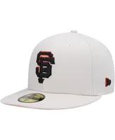 Men's New Era Khaki San Francisco Giants Stone Dim Undervisor 59Fifty Fitted Hat