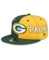 Men's New Era Green, Gold Green Bay Packers Team Split 9Fifty Snapback Hat