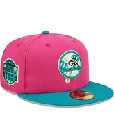 Men's New Era Pink, Green New York Yankees Cooperstown Collection Yankee Stadium Passion Forest 59Fifty Fitted Hat