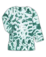 Infant Girls Wes & Willy Green Michigan State Spartans Tie-Dye Ruffle Raglan Long Sleeve T-shirt and Leggings Set