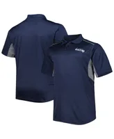 Men's College Navy Seattle Seahawks Big and Tall Team Color Polo Shirt