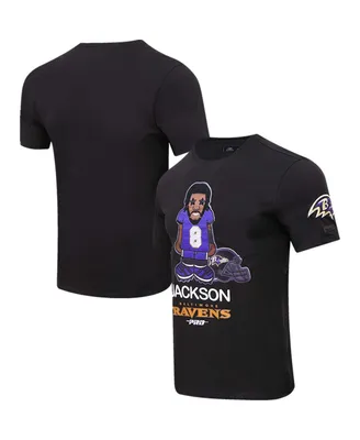 Men's Pro Standard Lamar Jackson Black Baltimore Ravens Player Avatar Graphic T-shirt
