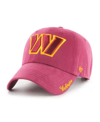 Women's '47 Brand Burgundy Washington Commanders Miata Clean Up Primary Adjustable Hat