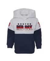 Infant Boys and Girls Navy, Heather Gray Boston Red Sox Playmaker Pullover Hoodie and Pants Set