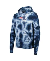 Men's New Era Navy England Patriots Team Tie-Dye Pullover Hoodie