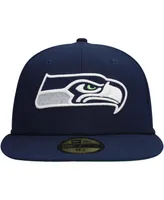 Men's New Era College Navy Seattle Seahawks Super Bowl Xlviii Citrus Pop 59FIFTY Fitted Hat