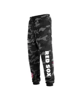 Men's New Era Black Boston Red Sox Camo Jogger Pants