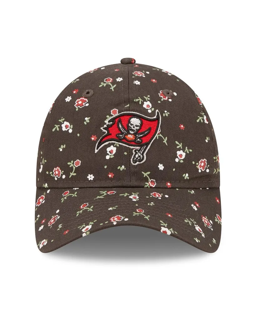 Women's New Era Pewter Tampa Bay Buccaneers Floral 9TWENTY Adjustable Hat