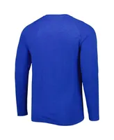 Men's Concepts Sport Heathered Royal Philadelphia 76ers Left Chest Henley Raglan Long Sleeve T-shirt