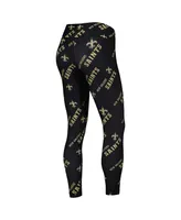 Women's Concepts Sport Black New Orleans Saints Breakthrough Allover Print Leggings