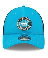 Men's New Era Blue, Black Charlotte Fc Team Trucker 9TWENTY Snapback Hat