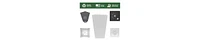 Bloem Finley Indoor/Outdoor Plastic Square Planter, Casper White 20 Inches