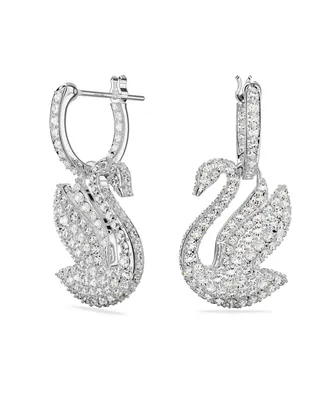 Swarovski Crystal Swan Iconic Swan Drop Earrings