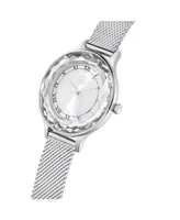 Swarovski Women's Analog Swiss Made Octea Nova Silver-Tone Stainless Steel Bracelet Watch, 33mm