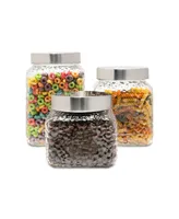 American Atelier La Maison Hammered Glass Canisters Set, 3 Piece