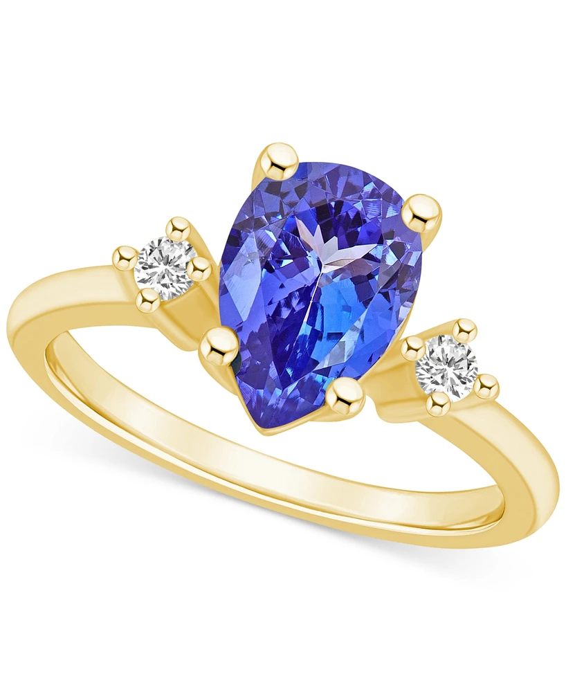 Tanzanite (1-7/8 ct. t.w.) & Diamond (1/10 Pear Ring 14k Gold