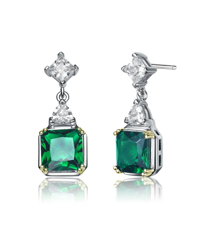 Genevive Sterling Silver Overlay How Lite Cross Earrings