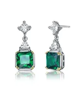 Genevive Sterling Silver Overlay How Lite Cross Earrings