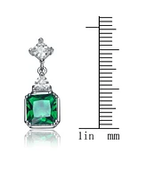 Genevive Sterling Silver Overlay How Lite Cross Earrings