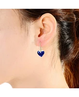 Sterling Silver Cubic Zirconia Stylish Party Heart Earrings