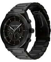 Calvin Klein Men's Black-Tone Stainless Steel Bracelet Watch 44.5mm