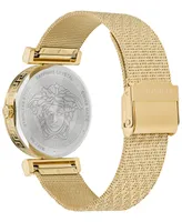 Versace Women's Swiss Regalia Gold Ion Plated Mesh Bracelet Watch 34mm