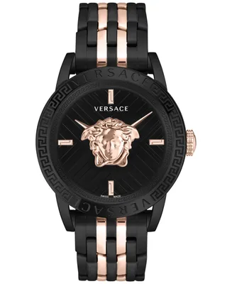 Versace Men's Swiss V-Code Two Tone Bracelet Watch 43mm