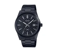 Casio Men's Three-Hand Black Stainless Steel Watch 41mm, MTPVD03B-1A