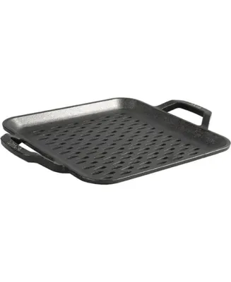 Lodge Cast Iron Chef Collection 11" Chef Style Square Grill Topper Cookware