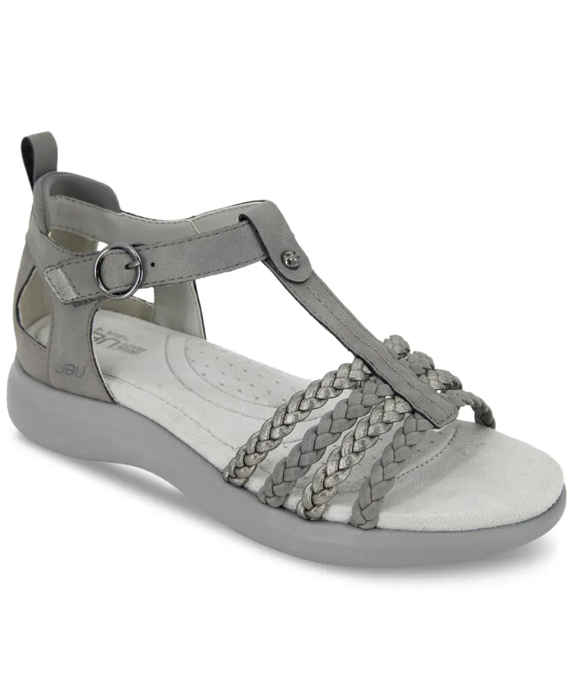 Jbu Women's Prague T-Strap Sport Sandals