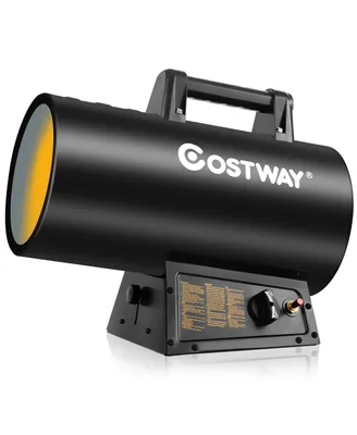 Costway 60000 Btu Portable Propane Forced Air Heater Overheat & Cut-off Protection Outdoor