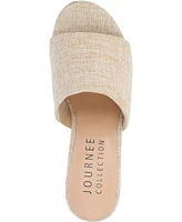 Journee Collection Women's Enyya Canvas Platform Sandals