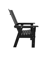 WestinTrends Outdoor Patio Modern Adirondack Dining Chair Weather Resistant