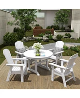 WestinTrends Outdoor Patio Shell-back Adirondack Dining Chair Weather Resistant