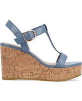 Journee Collection Women's Matildaa Platform Wedge Sandals