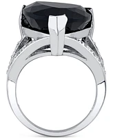 Onyx (6 1/6 ct. t.w.) & Diamond Accent Square Ring in Sterling Silver