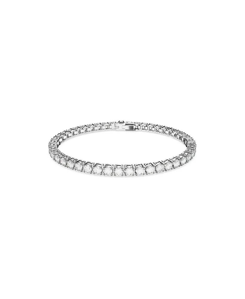 Swarovski Crystal Round Cut Matrix Tennis Bracelet