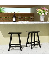 WestinTrends Outdoor Patio Adirondack Counter Height Stool Chair Set of 2