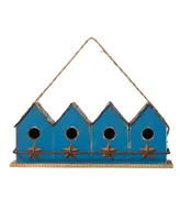 Glitzhome 17'' L Retro-Like Distressed Solid Wood Birdhouse with Perch