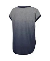 Women's Touch Gray, Navy Atlanta Braves Home Run Tri-Blend Sleeveless T-shirt