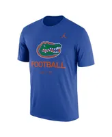 Men's Jordan Heathered Royal Florida Gators Team Football Legend T-shirt