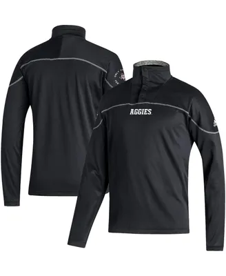 Men's adidas Black Texas A&M Aggies Aeroready Knit Quarter-Snap Jacket