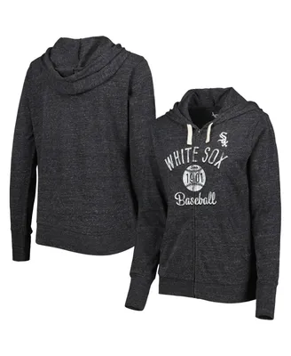 Women's Touch Black Chicago White Sox Training Camp Tri-Blend Full-Zip Hoodie