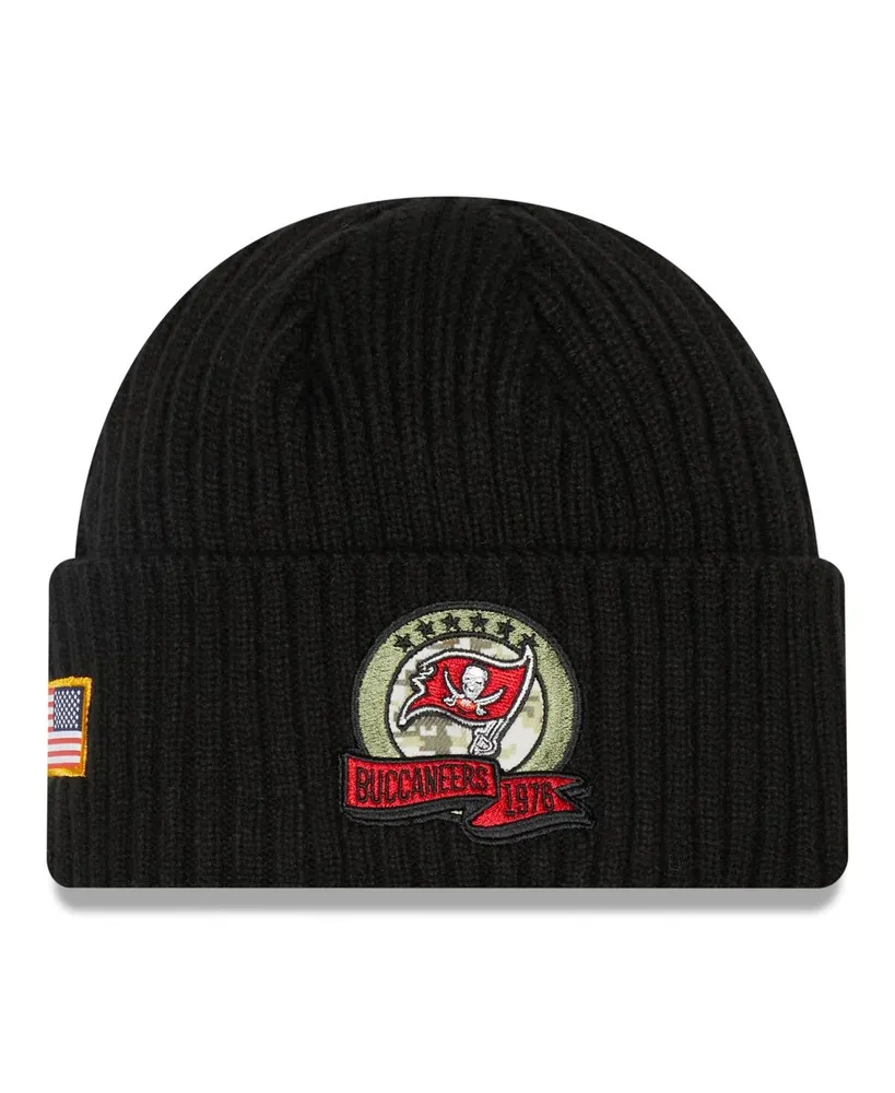 Men's New Era Black Tampa Bay Buccaneers 2022 Salute To Service Knit Hat