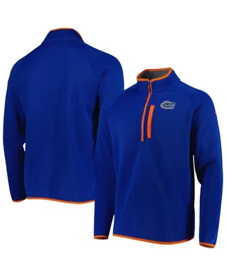 Men's Columbia Royal Florida Gators Canyon Point Omni-Shield Raglan Half-Zip Top